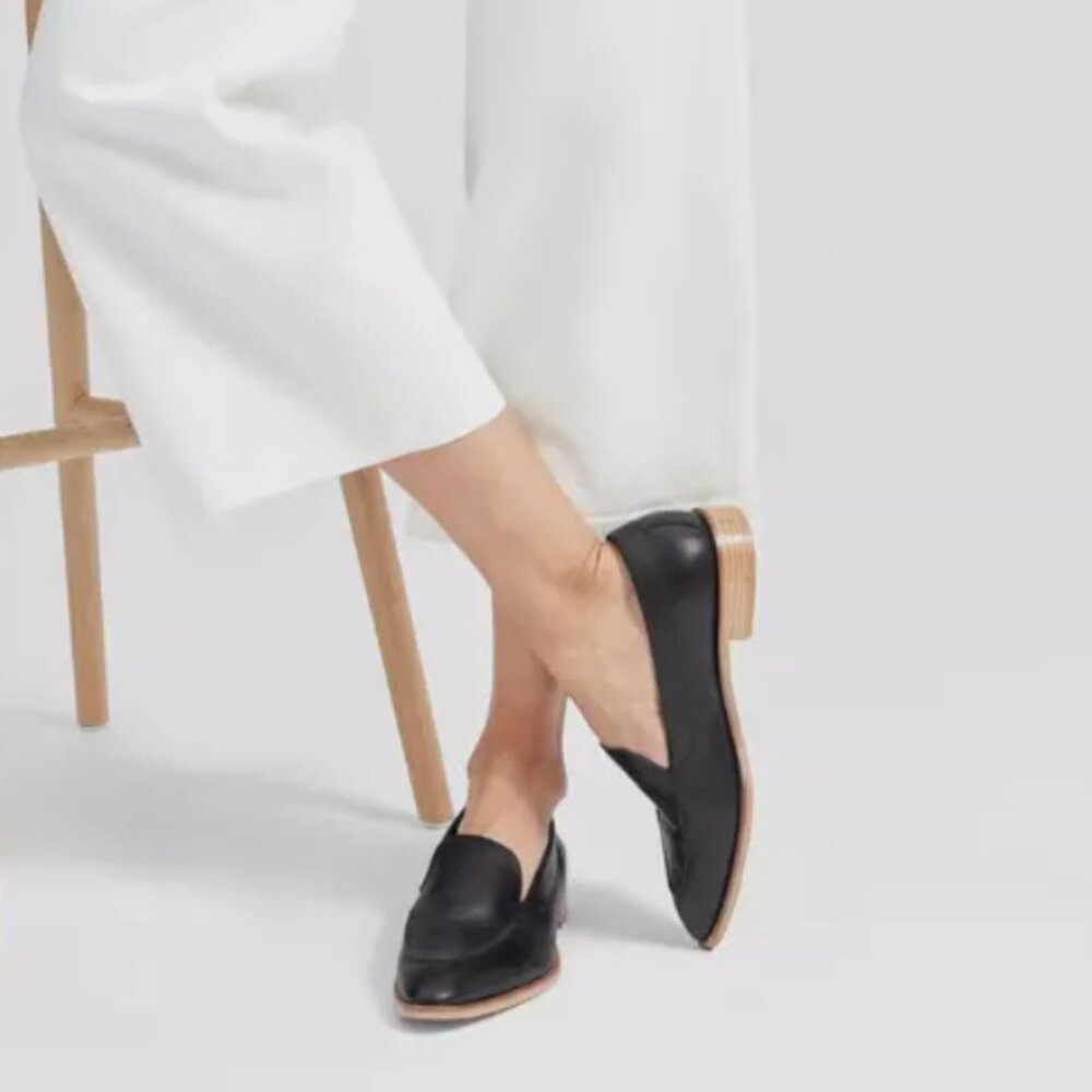 Everlane Women's Black The Modern Loafer Italian Leather Size 10